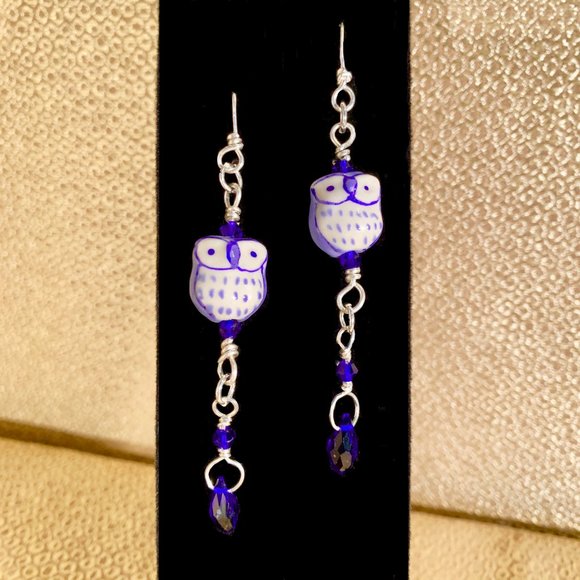 Blue Owl Necklace Earrings MyAdornments4U NWT - Picture 4 of 4